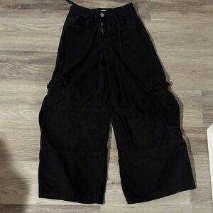 Garage Black Cargo Trousers